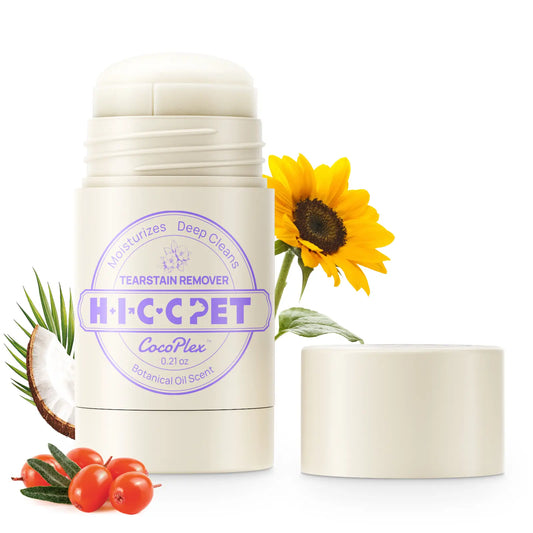 HICC PET Tear Stain Eye Balm Butter for Dogs - Coconut Oil Infused Grooming Product with Stain Lift, Cleaner, Removal, Hydrating Care to Cleanse, Soothe Surrounding Area for Brighter Look